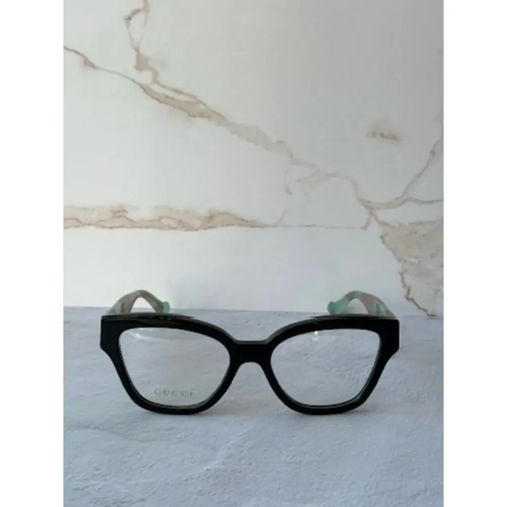 NEW Gucci GG1424O Black Blue Cat Eye Eyeglasses Frames